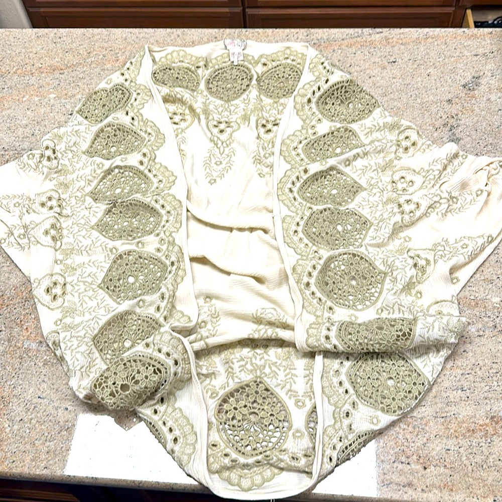 Free People crochet cocoon open cardigan!